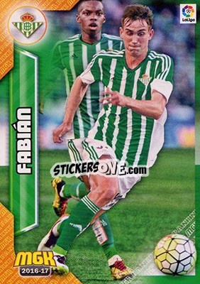 Sticker Fabián - Liga 2016-2017. Megacracks - Panini
