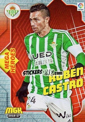 Sticker Rubén Castro - Liga 2016-2017. Megacracks - Panini