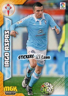 Sticker Iago Aspas - Liga 2016-2017. Megacracks n. 153 - Panini