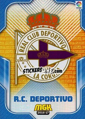 Cromo Escudo Deportivo - Liga 2016-2017. Megacracks - Panini