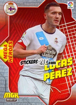 Sticker Lucas Pérez - Liga 2016-2017. Megacracks - Panini