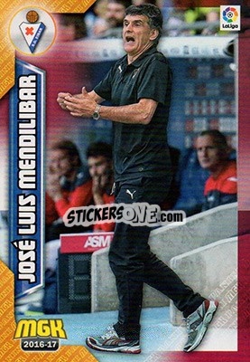 Sticker José Luis Mendilibar - Liga 2016-2017. Megacracks n. 191 - Panini