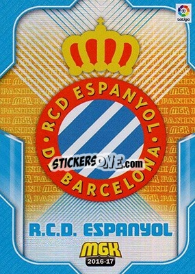 Cromo Escudo Espanyol - Liga 2016-2017. Megacracks - Panini
