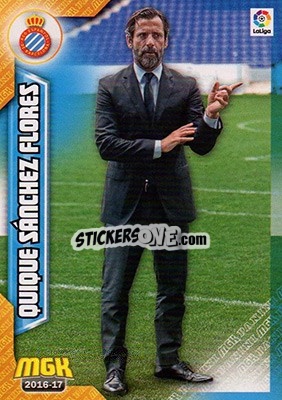 Sticker Quique Sánchez Flores - Liga 2016-2017. Megacracks - Panini