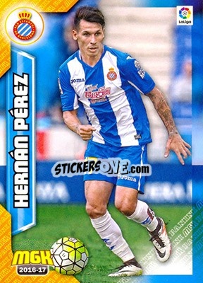 Cromo Hernán Pérez - Liga 2016-2017. Megacracks - Panini