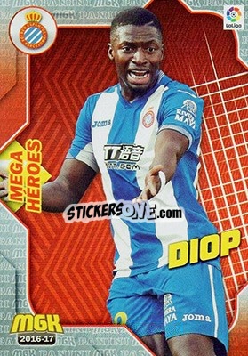 Sticker Diop - Liga 2016-2017. Megacracks - Panini
