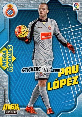 Sticker Pau López - Liga 2016-2017. Megacracks - Panini