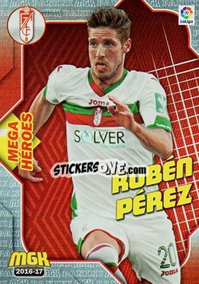 Cromo Rubén Pérez - Liga 2016-2017. Megacracks - Panini