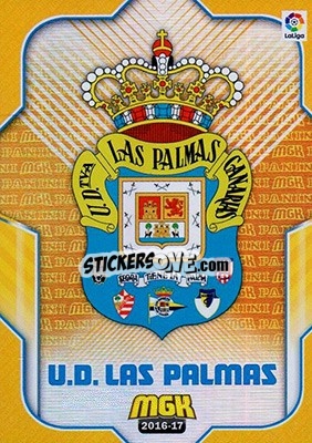 Cromo Escudo Las Palmas - Liga 2016-2017. Megacracks n. 271 - Panini