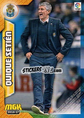 Sticker Quique Setién - Liga 2016-2017. Megacracks - Panini