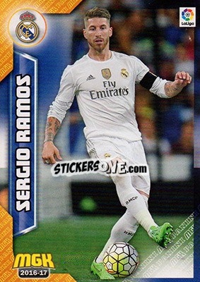 Sticker Sergio Ramos - Liga 2016-2017. Megacracks - Panini