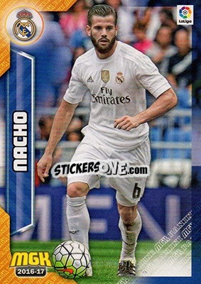 Sticker Nacho Fernández - Liga 2016-2017. Megacracks n. 334 - Panini