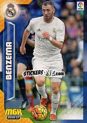Sticker Benzema - Liga 2016-2017. Megacracks n. 345 - Panini
