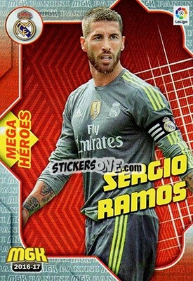 Sticker Sergio Ramos - Liga 2016-2017. Megacracks n. 349 - Panini