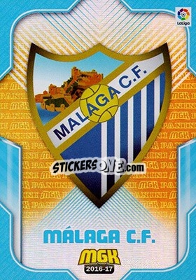 Sticker Escudo Málaga - Liga 2016-2017. Megacracks n. 352 - Panini