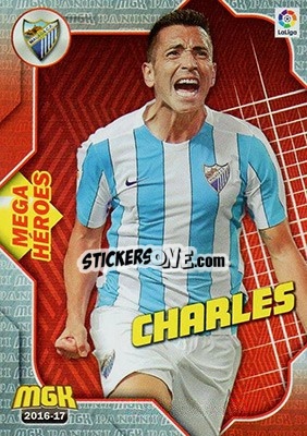 Sticker Charles - Liga 2016-2017. Megacracks - Panini