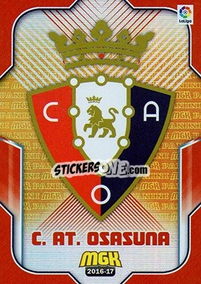 Cromo Escudo Osasuna - Liga 2016-2017. Megacracks - Panini
