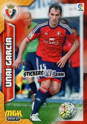 Sticker Unai García - Liga 2016-2017. Megacracks - Panini