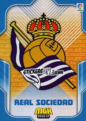 Sticker Escudo R. Sociedad - Liga 2016-2017. Megacracks - Panini