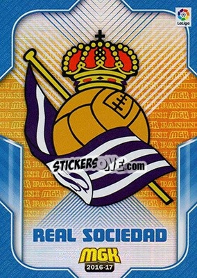 Sticker Escudo R. Sociedad - Liga 2016-2017. Megacracks n. 406 - Panini