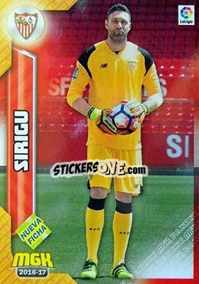 Sticker Sirigu - Liga 2016-2017. Megacracks n. 436bis - Panini