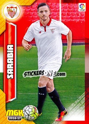 Sticker Sarabia - Liga 2016-2017. Megacracks - Panini