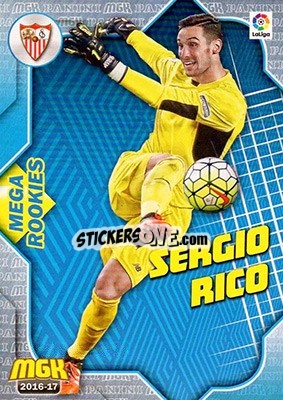 Figurina Sergio Rico - Liga 2016-2017. Megacracks - Panini