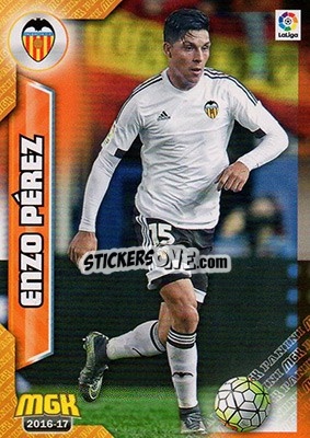 Sticker Enzo Pérez - Liga 2016-2017. Megacracks n. 499 - Panini