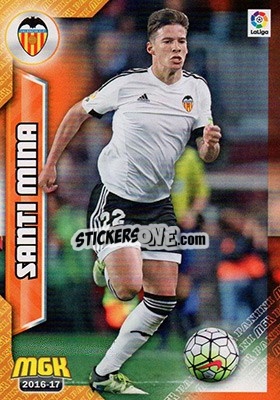 Sticker Santi Mina - Liga 2016-2017. Megacracks - Panini