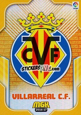 Sticker Escudo Villarreal - Liga 2016-2017. Megacracks n. 514 - Panini