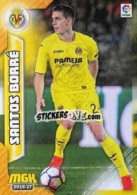 Sticker Santos Borré - Liga 2016-2017. Megacracks - Panini