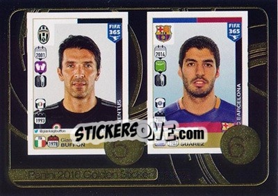 Sticker Gianluigi Buffon / Luis Suarez