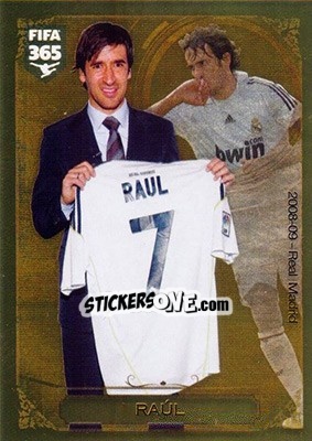 Sticker Raúl González (Hall of Fame - Yesterday & Today) - FIFA 365: 2016-2017 n. 15 - Panini