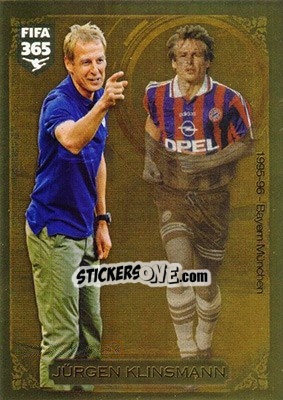 Sticker Jürgen Klinsmann (Hall of Fame - Yesterday & Today) - FIFA 365: 2016-2017 n. 16 - Panini