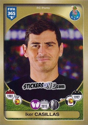 Sticker Iker Casillas - FIFA 365: 2016-2017 n. 18 - Panini