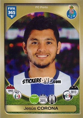 Sticker Jesús Corona - FIFA 365: 2016-2017 n. 30 - Panini