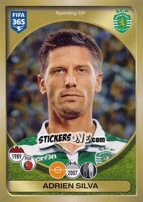 Sticker Adrien Silva - FIFA 365: 2016-2017 n. 41 - Panini