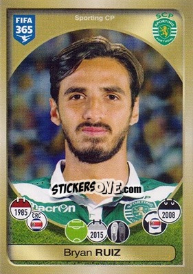 Sticker Bryan Ruiz - FIFA 365: 2016-2017 n. 43 - Panini