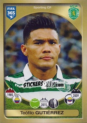 Sticker Teófilo Gutiérrez - FIFA 365: 2016-2017 n. 45 - Panini