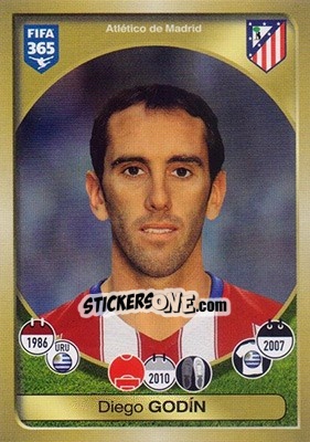 Sticker Diego Godín - FIFA 365: 2016-2017 n. 48 - Panini