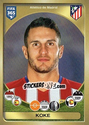 Sticker Koke - FIFA 365: 2016-2017 - Panini