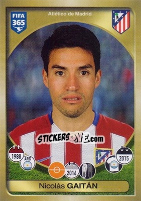 Sticker Nicolás Gaitán - FIFA 365: 2016-2017 - Panini