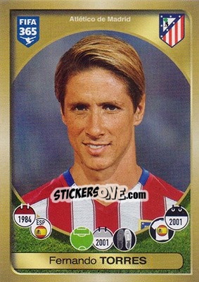 Sticker Fernando Torres - FIFA 365: 2016-2017 n. 58 - Panini