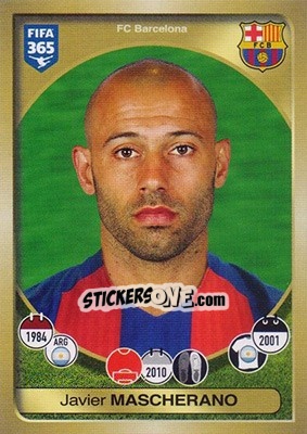 Sticker Javier Mascherano - FIFA 365: 2016-2017 n. 63 - Panini