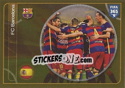 Sticker FC Barcelona team - FIFA 365: 2016-2017 - Panini