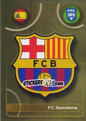 Cromo FC Barcelona logo - FIFA 365: 2016-2017 - Panini