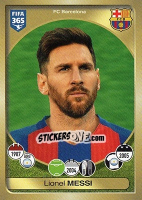 Sticker Lionel Messi - FIFA 365: 2016-2017 n. 71 - Panini