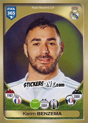Sticker Karim Benzema - FIFA 365: 2016-2017 n. 86 - Panini