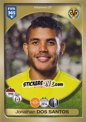 Sticker Jonathan Dos Santos - FIFA 365: 2016-2017 n. 98 - Panini