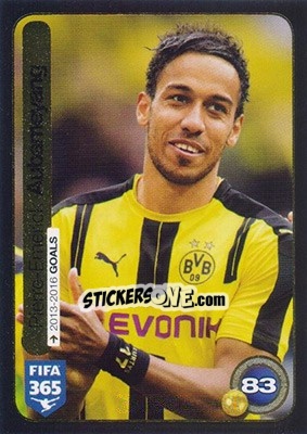 Sticker Pierre-Emerick Aubameyang (Borussia Dortmund) - FIFA 365: 2016-2017 n. 102 - Panini